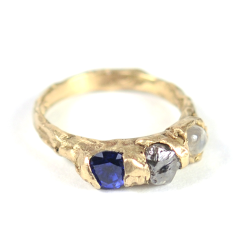 Cave 3 Stone Treasure Ring - Click Image to Close